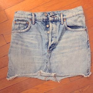 Agolde Quinn High Rise Mini Skirt